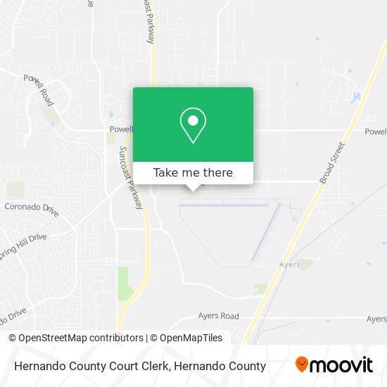 Hernando County Court Clerk map