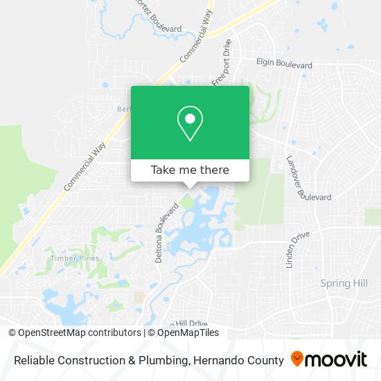 Reliable Construction & Plumbing map