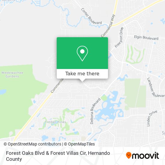 Mapa de Forest Oaks Blvd & Forest Villas Cir
