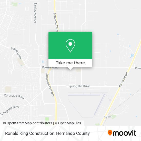 Ronald King Construction map