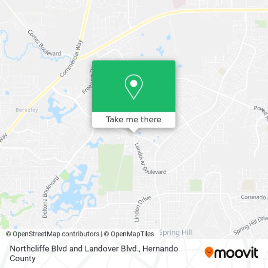 Northcliffe Blvd and Landover Blvd. map