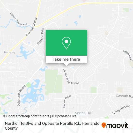 Northcliffe Blvd and Opposite Portillo Rd. map