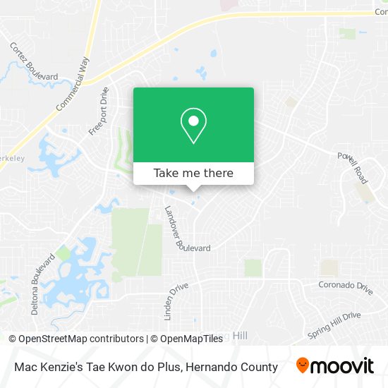 Mac Kenzie's Tae Kwon do Plus map