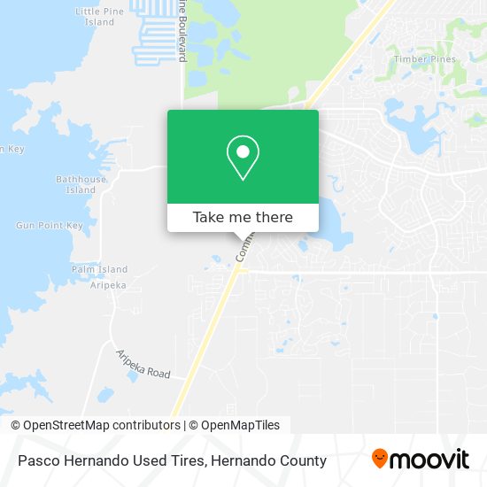 Pasco Hernando Used Tires map