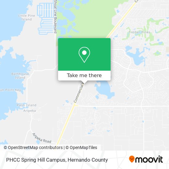 Mapa de PHCC Spring Hill Campus