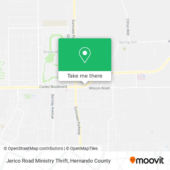 Jerico Road Ministry Thrift map