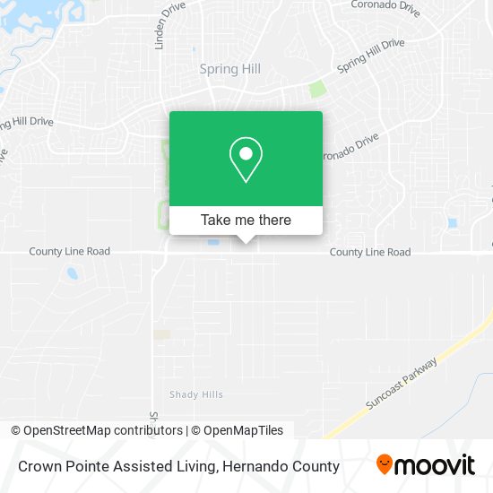Crown Pointe Assisted Living map