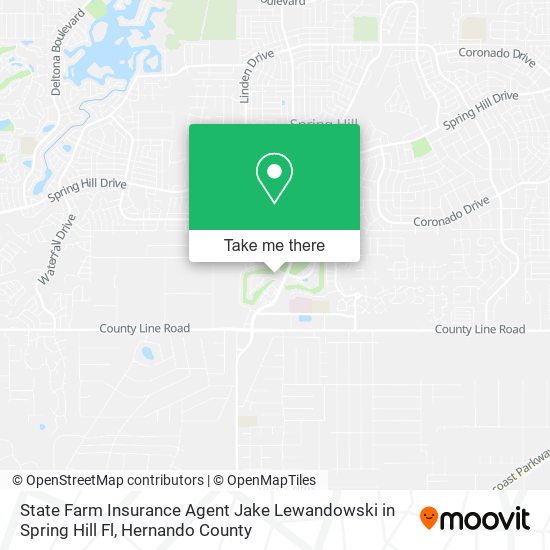 Mapa de State Farm Insurance Agent Jake Lewandowski in Spring Hill Fl