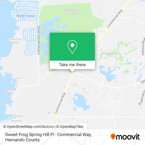 Sweet Frog Spring Hill Fl - Commercial Way map
