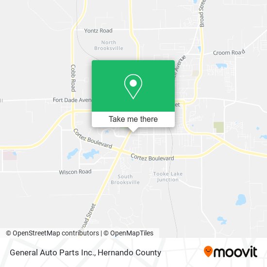Mapa de General Auto Parts Inc.