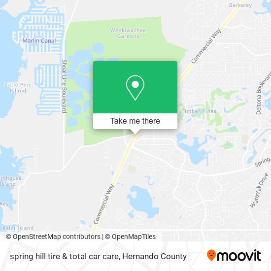 Mapa de spring hill tire & total car care