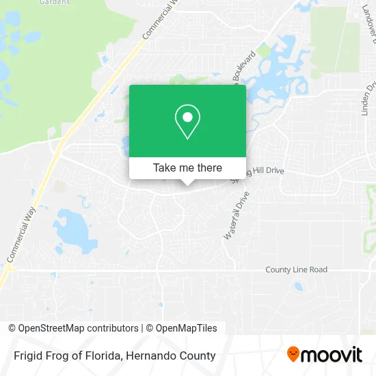 Frigid Frog of Florida map