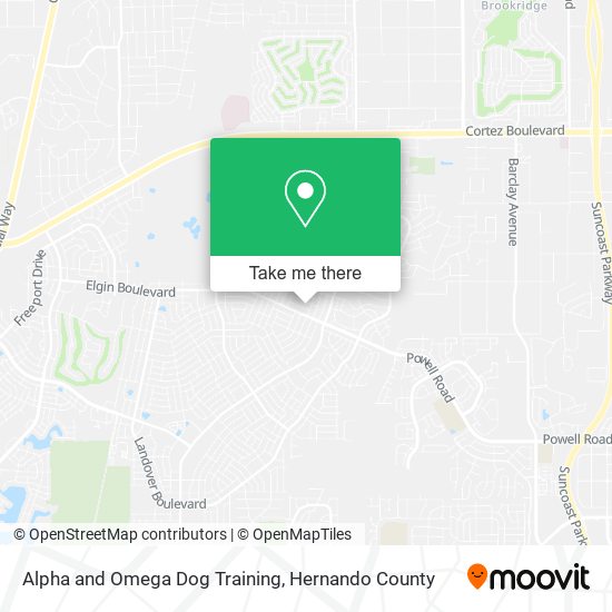 Alpha and Omega Dog Training map