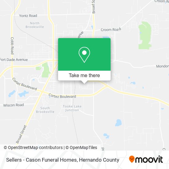 Mapa de Sellers - Cason Funeral Homes
