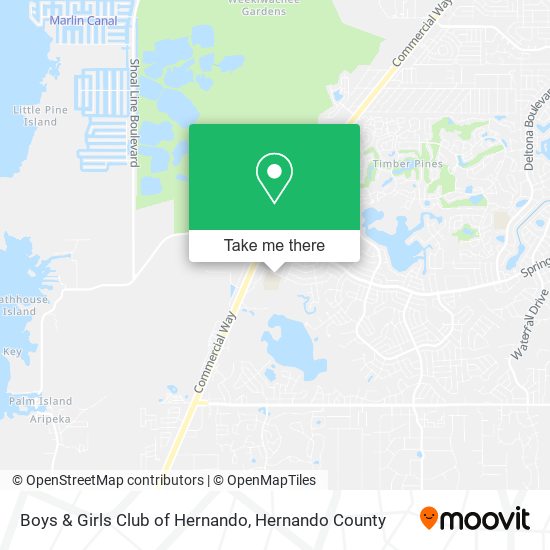 Boys & Girls Club of Hernando map