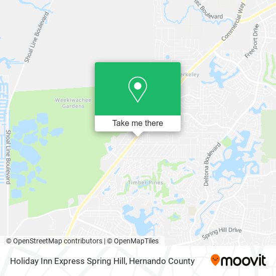 Mapa de Holiday Inn Express Spring Hill