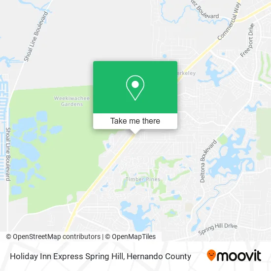 Holiday Inn Express Spring Hill map