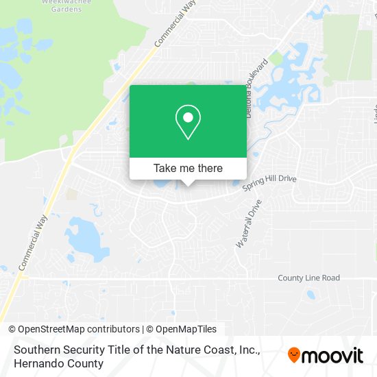 Mapa de Southern Security Title of the Nature Coast, Inc.