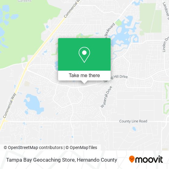 Mapa de Tampa Bay Geocaching Store