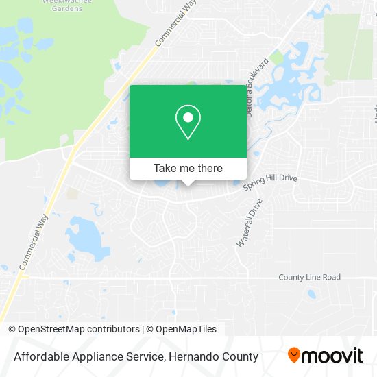 Affordable Appliance Service map