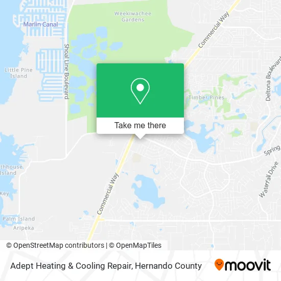 Adept Heating & Cooling Repair map