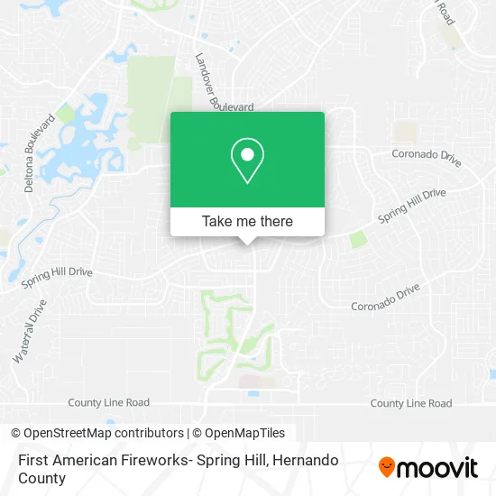 First American Fireworks- Spring Hill map