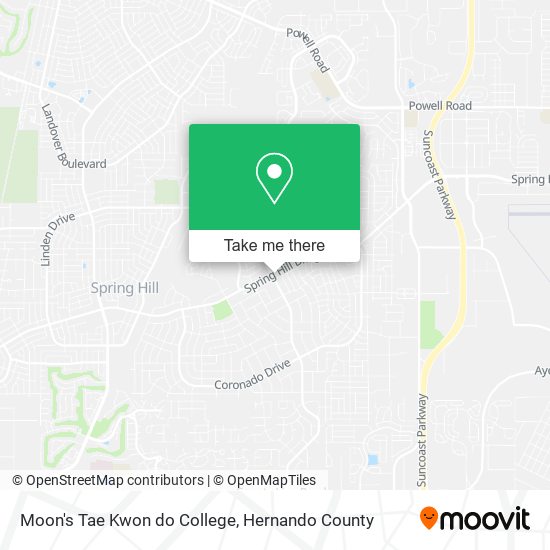 Moon's Tae Kwon do College map