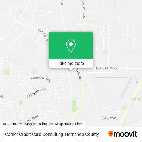 Carner Credit Card Consulting map