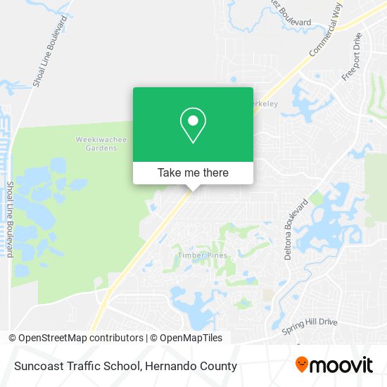 Suncoast Traffic School map