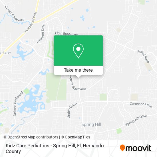 Mapa de Kidz Care Pediatrics - Spring Hill, Fl