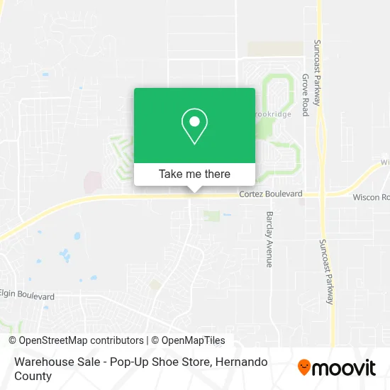 Warehouse Sale - Pop-Up Shoe Store map