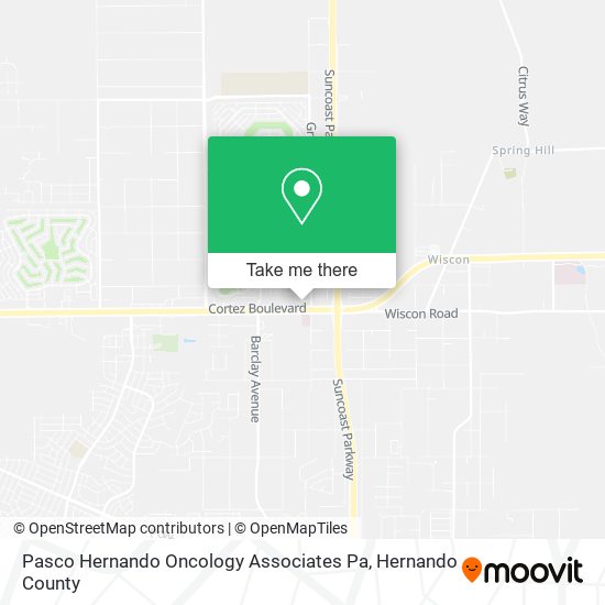 Pasco Hernando Oncology Associates Pa map