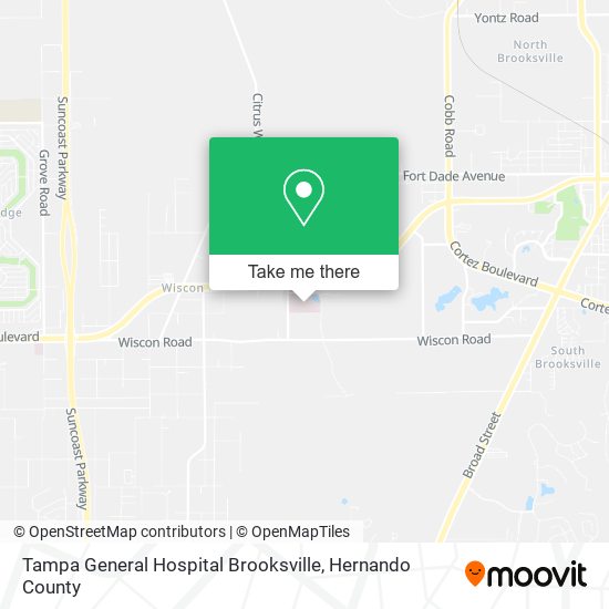 Mapa de Tampa General Hospital Brooksville