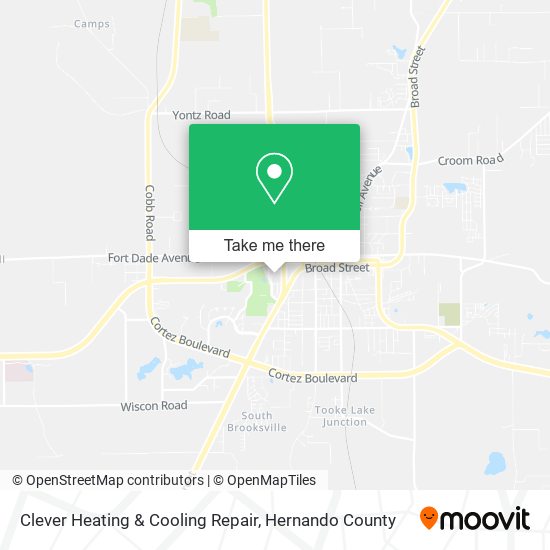 Mapa de Clever Heating & Cooling Repair