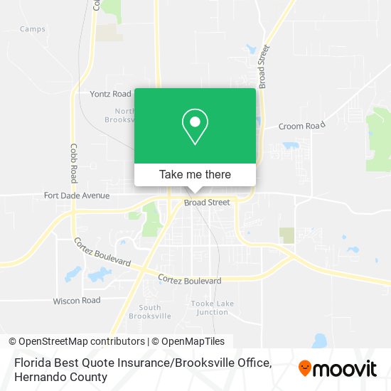 Florida Best Quote Insurance / Brooksville Office map