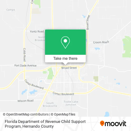 Florida Department of Revenue Child Support Program map