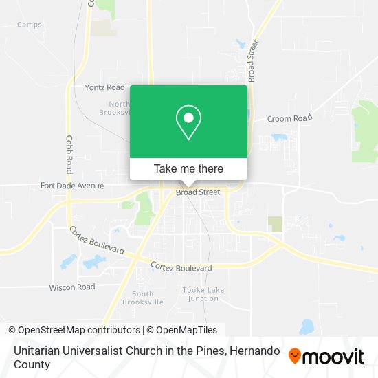 Unitarian Universalist Church in the Pines map
