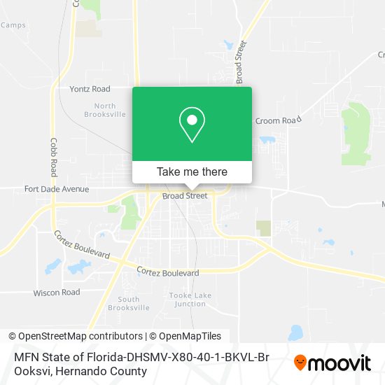Mapa de MFN State of Florida-DHSMV-X80-40-1-BKVL-Br Ooksvi