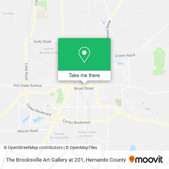 The Brooksville Art Gallery at 201 map