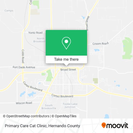 Primary Care Cat Clinic map