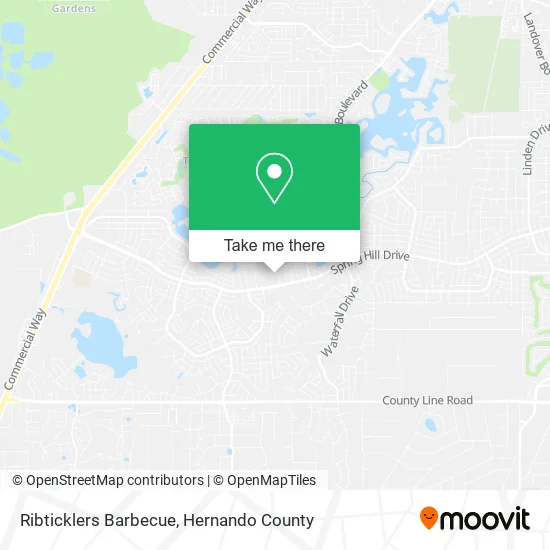 Ribticklers Barbecue map