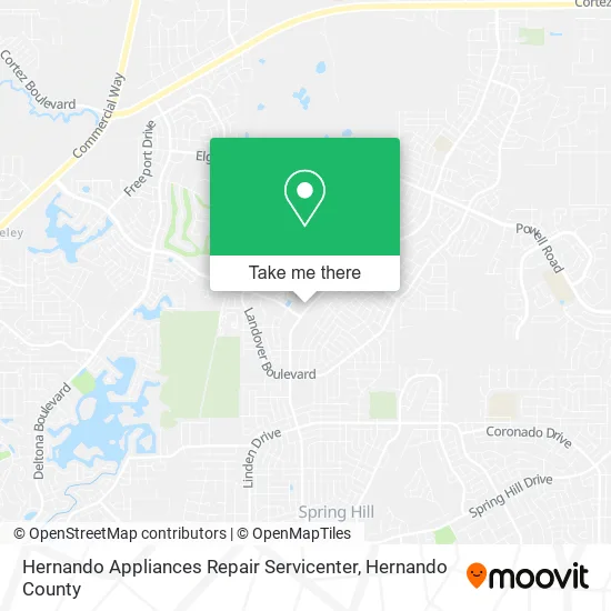 Mapa de Hernando Appliances Repair Servicenter