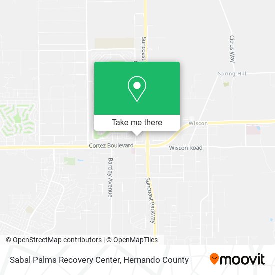 Sabal Palms Recovery Center map