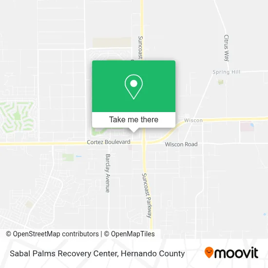 Sabal Palms Recovery Center map