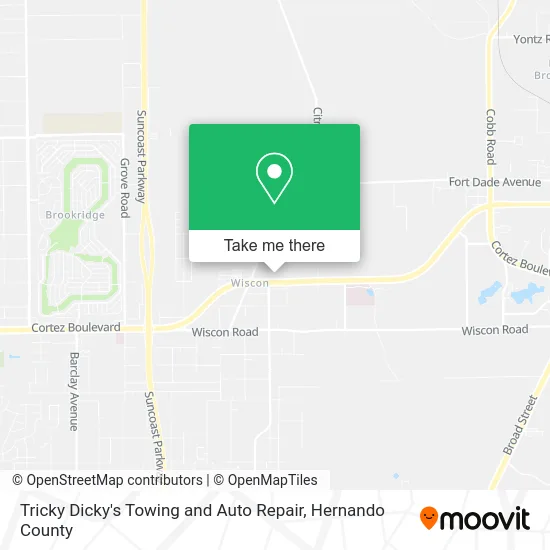 Tricky Dicky's Towing and Auto Repair map