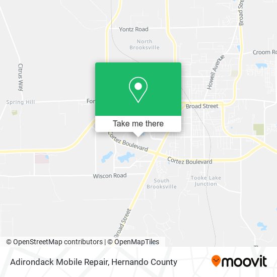Mapa de Adirondack Mobile Repair