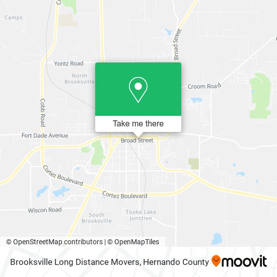 Mapa de Brooksville Long Distance Movers