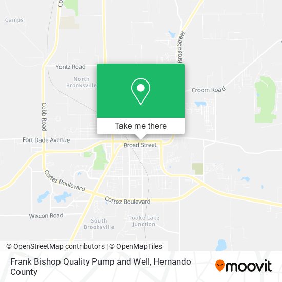 Frank Bishop Quality Pump and Well map