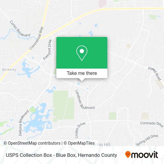 USPS Collection Box - Blue Box map