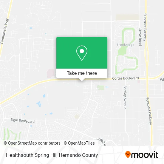 Healthsouth Spring Hil map